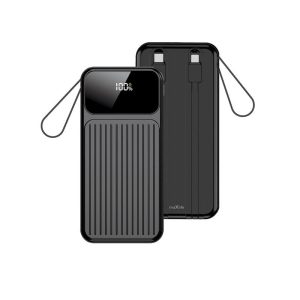 Maxlife PowerBank MXPB-6 PD QC 22,5W 10000mAh με Καλώδια Χρώμα Μαύρο