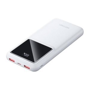 Vention - PowerBank Έξυπνη Ψηφιακή Οθόνη USB-C, 2x USB, Micro-USB, PD22.5W 10000mAh Άσπρο
