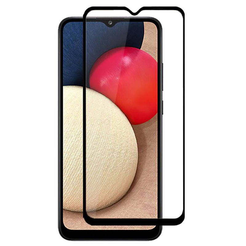 SAMSUNG A217F Galaxy A21s - TEMPERED GLASS 9H Hardness 0,3mm 5D FULL GLUE ΜΑΥΡΟ