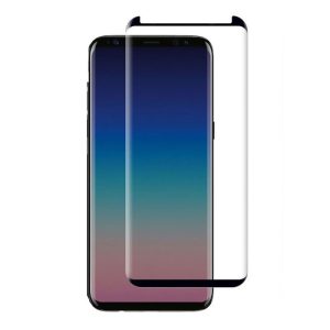 SAMSUNG G965 Galaxy S9 Plus - TEMPERED GLASS 9H Hardness 0,3mm 5D FULL GLUE ΜΑΥΡΟ
